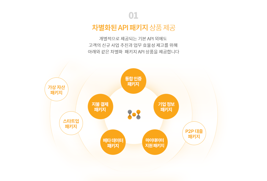 01. 차별화된 API 패키지 상품 제공
